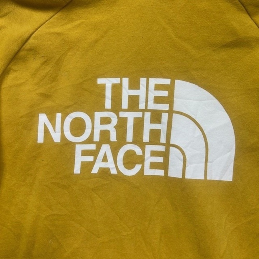 North Face Half Dome Hoodie‎ Womens M Yellow Full Zip Hooded Sweatshirt *SPOTS - Picture 12 of 16